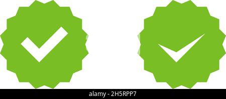 Coche symbole de droite coche l'icône en style déplié.Illustration vectorielle de jeu de vérification de profil Illustration de Vecteur