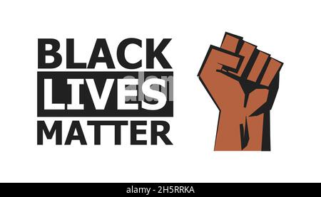 Poster Black Lives Matter.Aucun concept de racisme à plat.Illustration vectorielle Illustration de Vecteur