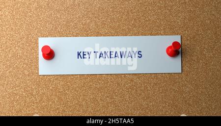 Principaux points à retenir Banque D'Images