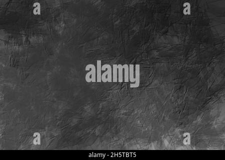 Texture de superposition sombre en tons gris variété de coups de pinceau de peinture sur le mur Illustration de support mixte Banque D'Images