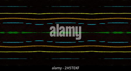 Rayures dessinées à la main sans couture.Lignes simples noires Banque D'Images