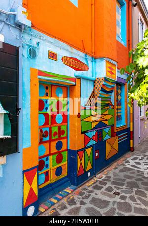 Casa di Bepi SUA, Burano, Venise, Italie Banque D'Images