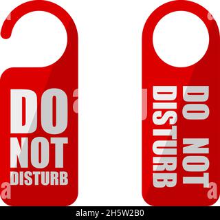 panneau de porte ne pas déranger à plat Illustration de Vecteur