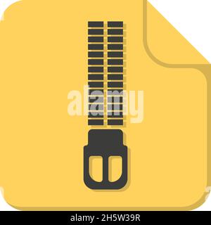 icône de couleur d'archive zip en style plat, vectoriel Illustration de Vecteur