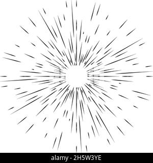 rayons aléatoires répétition circulaire dans le style plat, vecteur Illustration de Vecteur