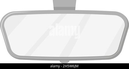 icône isolée plate du rétroviseur de voiture sur fond blanc Illustration de Vecteur