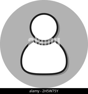 personne à contacter avec icône professionnelle dans un style plat, vectoriel Illustration de Vecteur