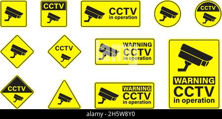 CCTV installer des bannières plates sur fond blanc.Illustration du vecteur du système de technologie Securis Illustration de Vecteur