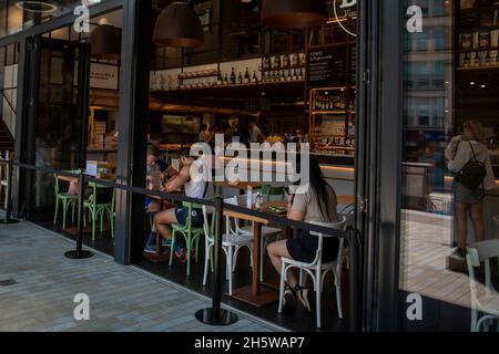 Eataly à Londres, un restaurant italien près de la gare de Liverpool Street Banque D'Images