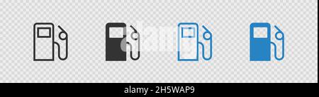 Icône de station-service.Symbole de carburant, panneau de route à vecteur plat isolé.Illustration simple Illustration de Vecteur