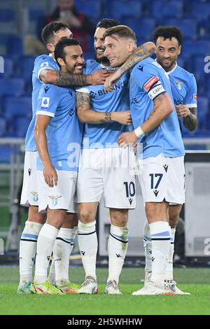 07th November 2021; Stadio Olimpico, Rome, Italie: Serie A football, SS versersus Salernitana; Luis Alberto de SS Lazio célébrant après avoir score le but Banque D'Images