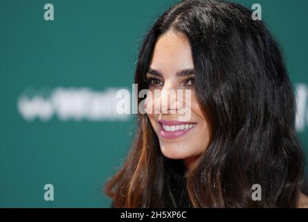 Hambourg, Allemagne.11 novembre 2021.Lilli Hollunder, actrice, se dresse dans l'Alsterhaus pendant la 11ème Gala Noël Shopping Night .Credit: Marcus Brandt/dpa/Alay Live News Banque D'Images