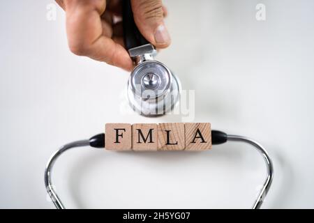 Congé de maladie payé par la FMLA pour raison médicale soins de la loi Banque D'Images