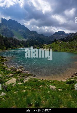 Les lacs de colomers dans la vallée de l'aran des pyrénées, Espagne Banque D'Images