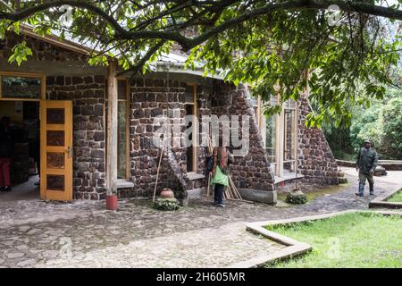 Septembre 2017.Le centre d'accueil du parc national de Mgahinga Gorilla.Parc national de Mgahinga Gorilla, Ouganda Banque D'Images