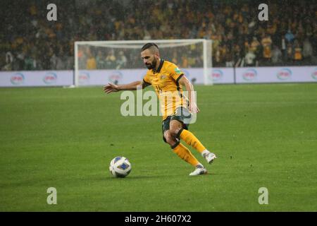 Socceroos contre l'Arabie Saoudite Banque D'Images