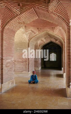 Pakistan, province de Sindh, Thatta, mosquée construite par l'empereur Moghol Shah Jahan. Banque D'Images