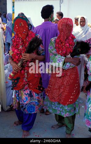 Pakistan, province de Sind, festival shiddi près de Karachi, Shiddi sont les noirs du Pakistan avec l'origine africaine Banque D'Images