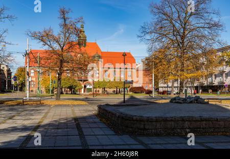 Une photo de l'hôtel de ville de Vítkovice. Banque D'Images