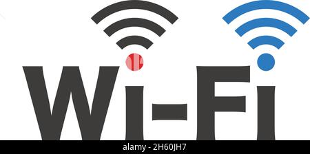 Vous pouvez affirmer fortement la présence du Wi-Fi. Illustration de Vecteur