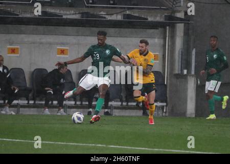 Socceroos contre l'Arabie Saoudite Banque D'Images