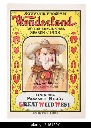 Wonderland, Gordon « Pawnee Bill » Programme souvenir / Livre et programme.Grand Ouest sauvage. Banque D'Images