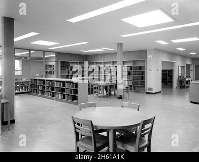 Bibliothèque publique de New Canaan, New Canaan, Connecticut; 1953 Banque D'Images