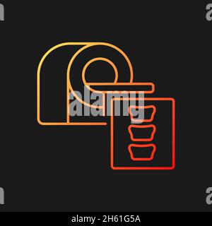 L'icône du vecteur de gradient de l'IRM permet d'obtenir un thème sombre Illustration de Vecteur