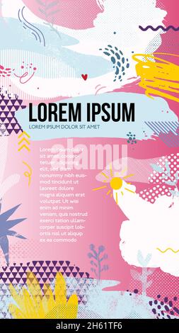 Modèles tendance de design abstrait avec place pour le texte Illustration de Vecteur