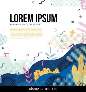 Modèles tendance de design abstrait avec place pour le texte Illustration de Vecteur