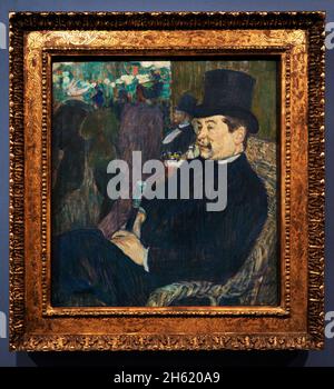 Henri de Toulouse-Lautrec (1864-1901).Artiste français.Portrait de Monsieur Delaporte au jardin de Paris, 1893.NY Carlsberg Glyptotek.Copenhague, Danemark. Banque D'Images