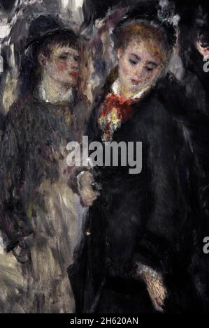 Pierre-Auguste Renoir (1841-1919).Peintre impressionniste français.Jeunes filles, 1877.Huile sur toile (36,5 x 44 cm).NY Carlsberg Glyptotek.Copenhague, Danemark. Banque D'Images