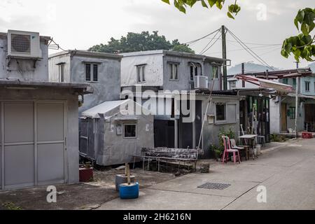 fischer maison en étain, village de pêche traditionnel tai o, lantau Banque D'Images