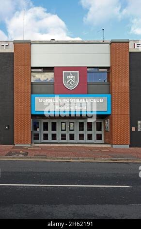 Entrée au stand de Bob Lord à Turf Moor, domicile du Burnley FC Banque D'Images