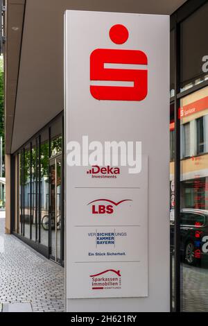 branche de la sparkasse allgäu en kempten avec lettrage et emblème ou logo Banque D'Images