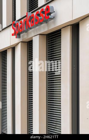 branche de la sparkasse allgäu en kempten avec lettrage et emblème ou logo Banque D'Images