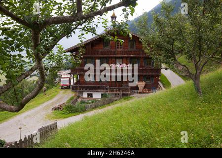ferme de montagne tyrolienne sur brucker-berg dans le zillertal Banque D'Images