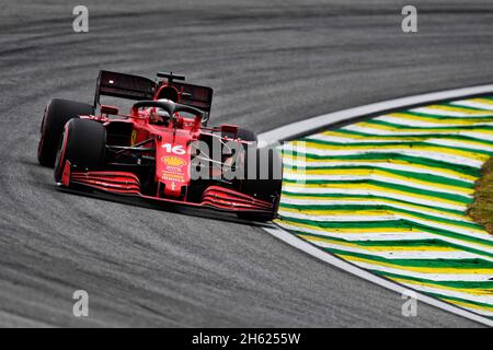 Sao Paulo, Brésil.12 novembre 2021.Charles Leclerc (mon) Ferrari SF-21.Grand Prix brésilien, vendredi 12 novembre 2021.Sao Paulo, Brésil.12.11.2021. Championnat du monde de Formule 1, Rd 19, Grand Prix brésilien, Sao Paulo, Brésil,Jour de qualification.Le crédit photo doit être lu : images XPB/Press Association.Crédit : XPB Images Ltd/Alamy Live News Banque D'Images