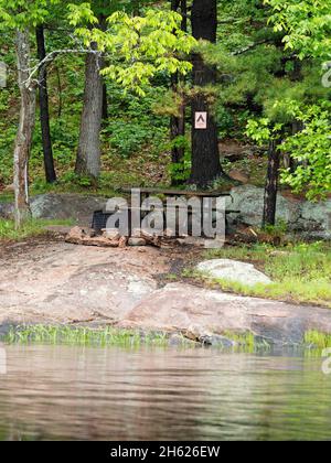 camping au canada,ontario,parc provincial kawartha highlands,portage en canot,nature,camping pour canoéistes Banque D'Images