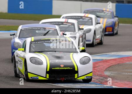 Lando Norris (GBR), pilote actuel de Formule 1 McLaren pendant le Championnat junior Ginetta 2014 Banque D'Images