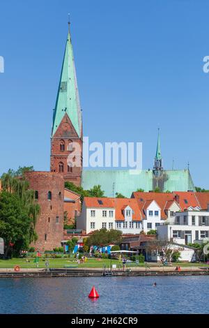 aegidienkirche,krähenteich,lübeck,schleswig-holstein,allemagne,europe Banque D'Images