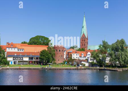 aegidienkirche,krähenteich,lübeck,schleswig-holstein,allemagne,europe Banque D'Images