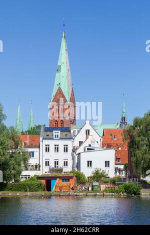 aegidienkirche,krähenteich,lübeck,schleswig-holstein,allemagne,europe Banque D'Images