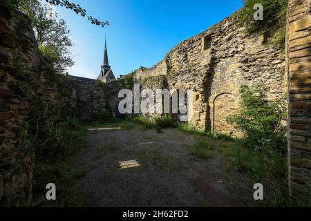 wetter an der ruhr,rhénanie-du-nord-westphalie,allemagne - château plus humide dans la vieille ville historique de wetter an der ruhr. Banque D'Images