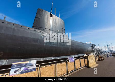 angleterre,hampshire,portsmouth,gosport,portsmouth dockyard historique,musée sous-marin,hms alliance sous-marin Banque D'Images