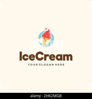 Design minimaliste de l'entonnoir avec garniture en glace Illustration de Vecteur