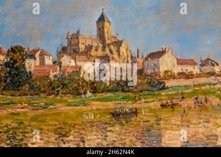 peinture intitulée 'l'église à vétheuil' par l'artiste français claude monet en date de 1880 Banque D'Images