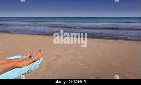 narbonne plage en été Banque D'Images