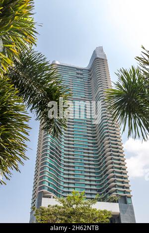 menam résidences condominium, haute élévation, près de l'hôtel ramada plaza riverside, rivière chao phraya, bangkok, thaïlande, asie Banque D'Images