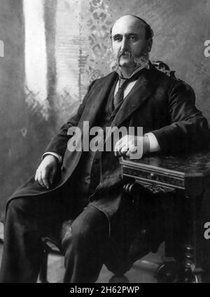 IRA David Sankey (1840-1908) était un hymne américain, arrangeur et chanteur d'Evangile associé à l'évangéliste Dwight L. Moody.(Photo c1895) Banque D'Images